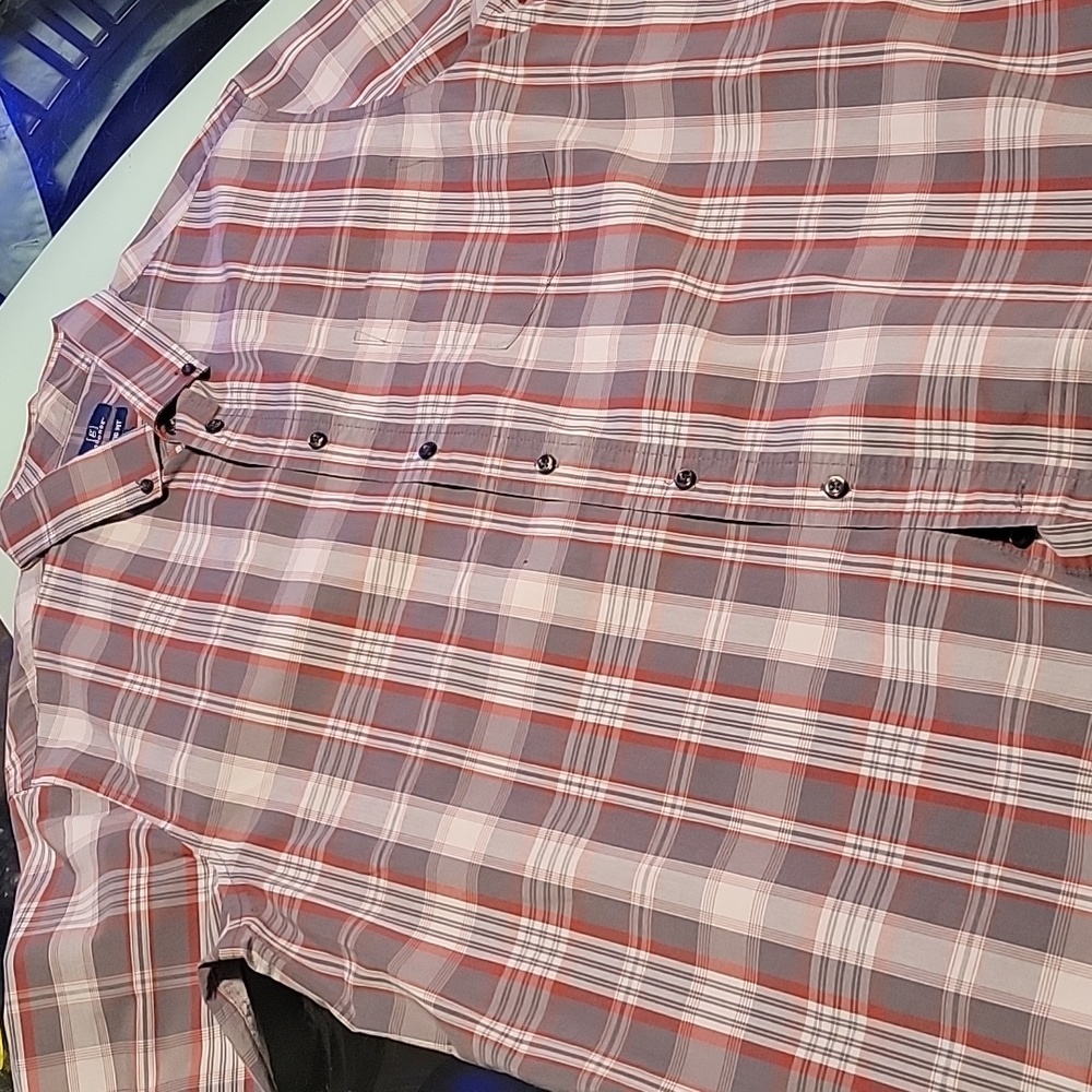 George. Classic fit. Checkered ss shirt. 2xl 50-52